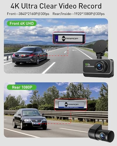 GMAIPOP G900 4K Dual Dash Cam with front and rear video recording capabilities.