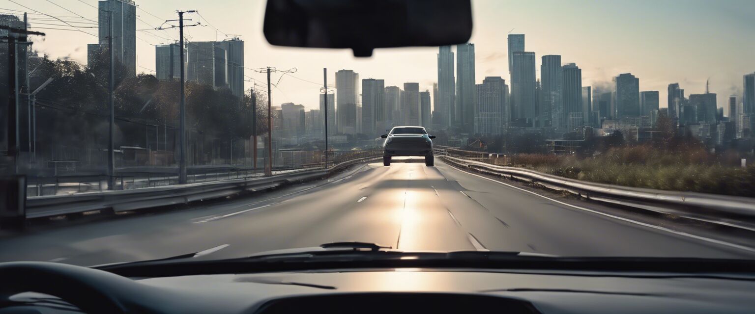 Dashcam installed on windshield